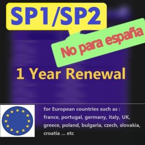 Best Renew shop in the world, best service, and fast shipping Original Original  SP1/SP2 Europe 1 year renew